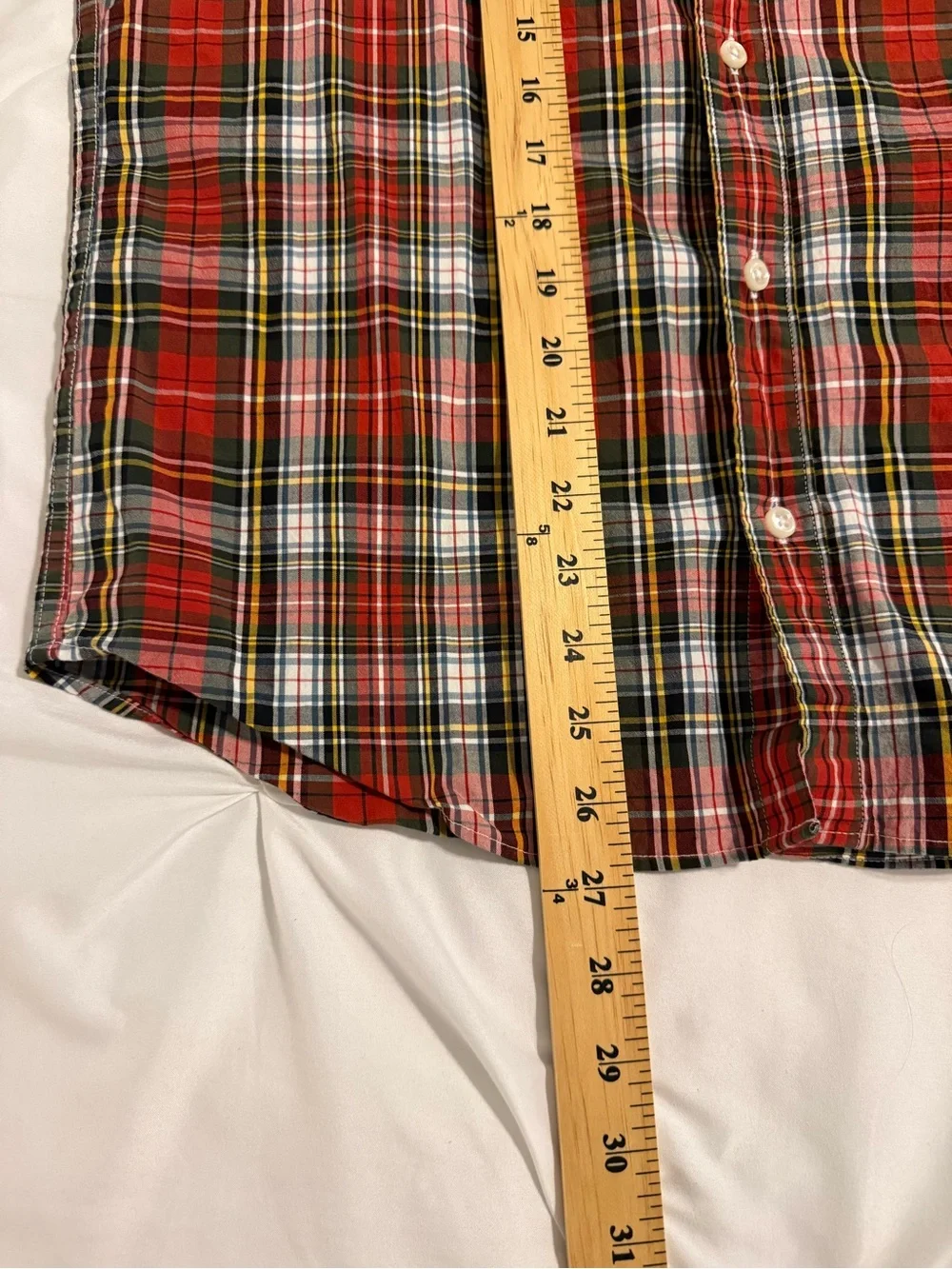 J. Crew Men's Red Plaid Button-Down Shirt